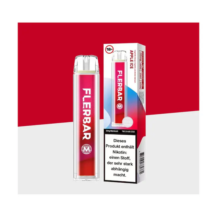 Flerbar M Einweg E-Zigarette - Apple Ice - 20 Mg/ml (1er Packung)